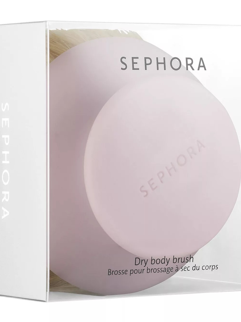 Sephora Pink Dry Body Brush with Wooden Handle - Picture 3 of 8